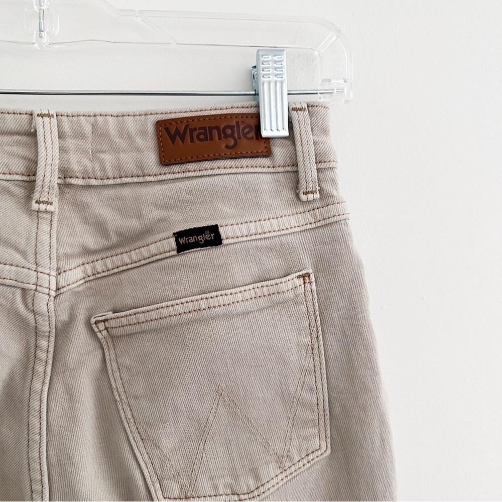Wrangler High Rise Fierce Flare Jeans Beige Denim Bell Bottom Western Minimal 25 - Picture 5 of 9